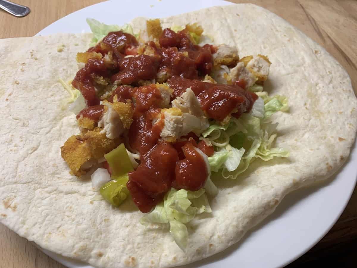 Wrap mit Hähnchenfleisch